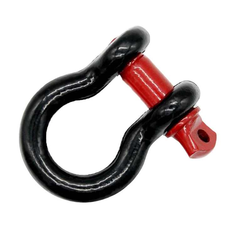 3/4 cala 2 tony Universal D-Rings Bow Shackle Red Black Cars Hak holowniczy